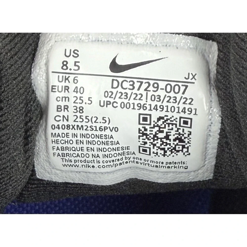 Nike Revolution 6 Next Nature Black Lapis Blue Women's Running Shoes Size 8.5